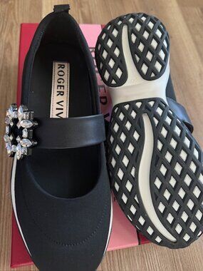 Roger Vivier Viv' Run Babies Sneakers in fabric Black